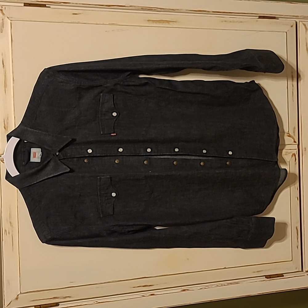 Levi's Men's Black Casual Button-Down Western Shirt